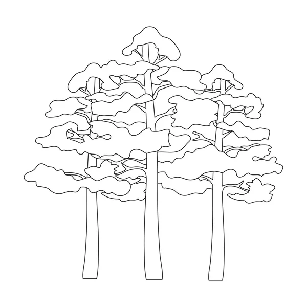 Lesní rastr ikonu v styl čáry pro web — Stock fotografie