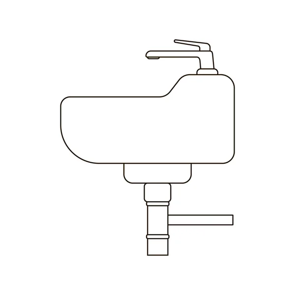 Zinken pictogram lijn. Een pictogram van een groot sanitair lijn. — Stockfoto