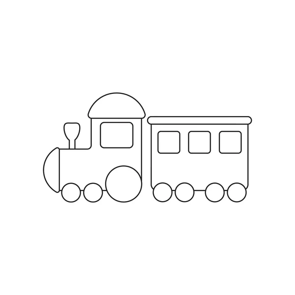 Lokomotiva řádku ikonu. Ilustrace pro web a mobilní design. — Stock fotografie