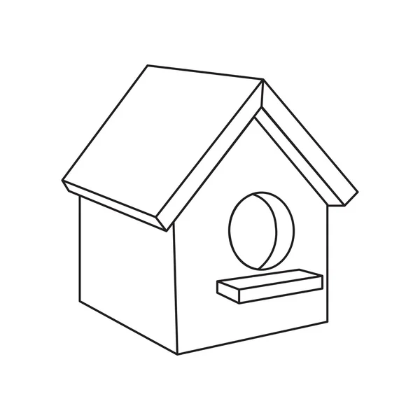 Vogelhaus-Ikone der rastr-Illustration für Web und Mobile — Stockfoto