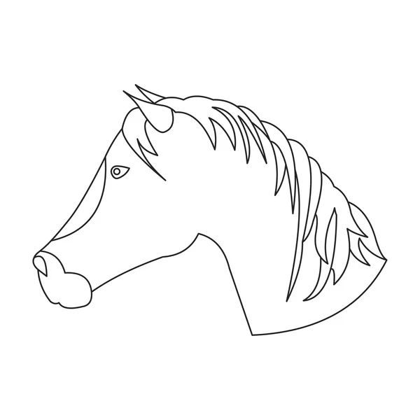 Muzzle horse icon line. Singe western icon from the wild west set. — Stock Photo, Image