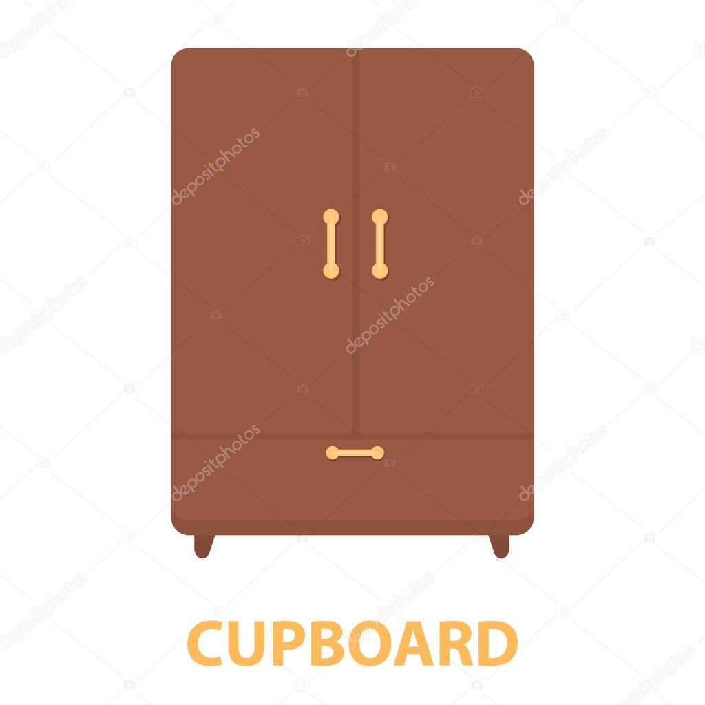 Cupboard icon of rastr illustration for web and mobile