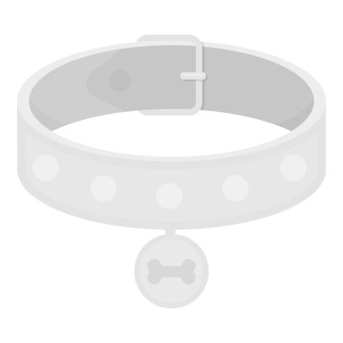 Köpek tasması vektör simgesi web için tek renkli tarzında