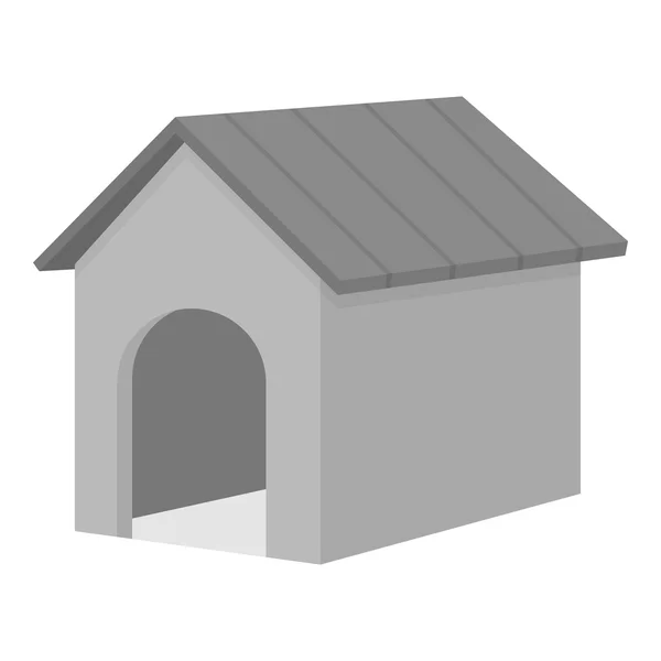 Ícone de vetor Doghouse em estilo monocromático para web — Vetor de Stock