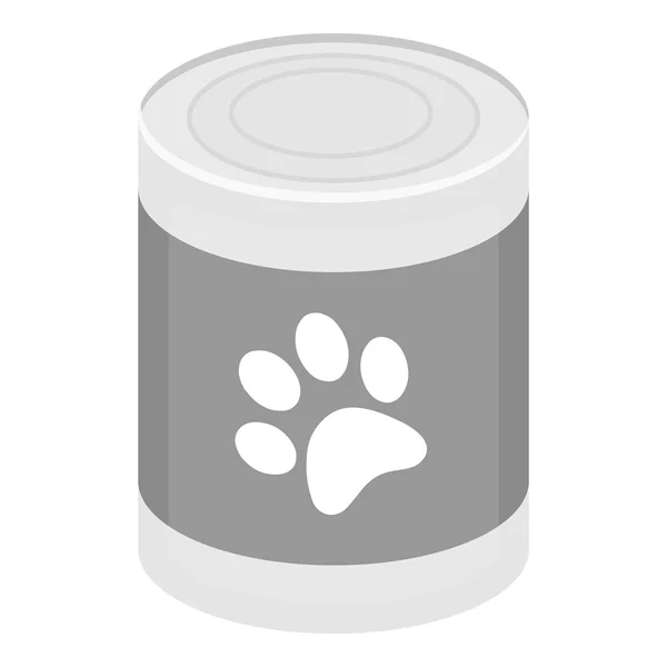 Dog food vector icon in monochrome style for web — Stock Vector