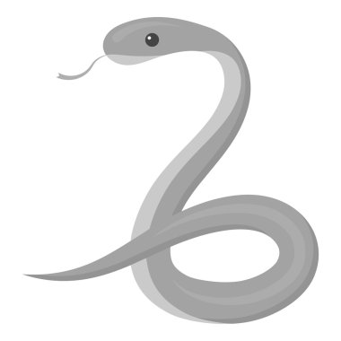 Simge tek renkli yılan. Büyük hayvanlar tek renkli hayvan simgesinden tek.