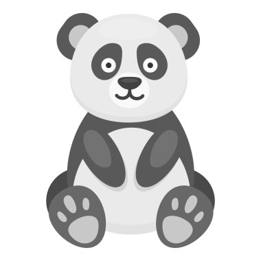 Panda simge tek renkli. Büyük hayvanlar tek renkli hayvan simgesinden tek.