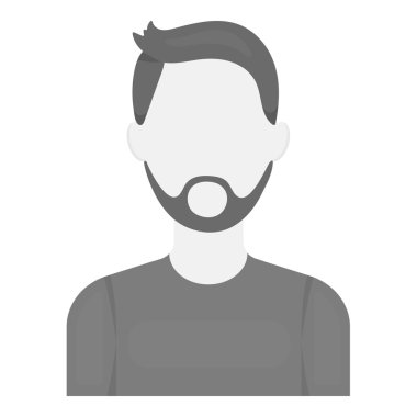 Sakal simge tek renkli olan adam. Tek avatar, büyük avatar tek renk simgesinden sevgiyle.