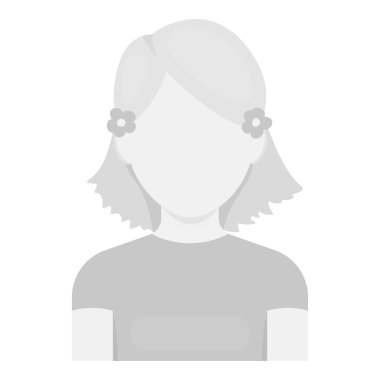 Kız simge tek renkli. Tek avatar, büyük avatar tek renk simgesinden sevgiyle.