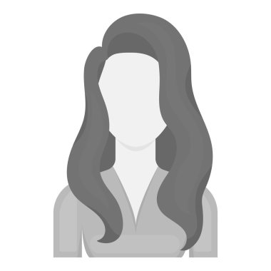 Kadın simge tek renkli. Tek avatar, büyük avatar tek renk simgesinden sevgiyle.