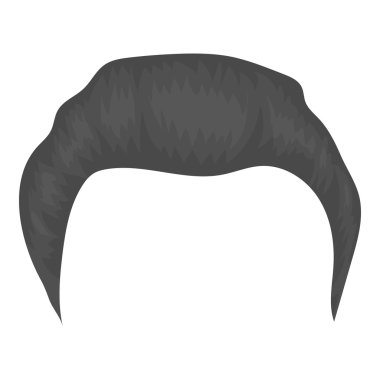 Beyaz arka plan üzerinde izole tek renkli stil saç modeli simgesini mans. Sakal sembol stok vektör çizim.