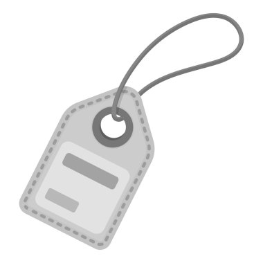 Tek renkli stil beyaz arka plan üzerinde izole etiket simgesini. E-ticaret sembol stok vektör çizim.