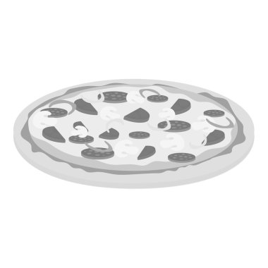 Web için tek renkli tarzda Pizza vektör simgesi