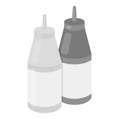 Web için tek renkli tarzda sos vektör simgesi