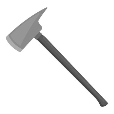 Yangın baltası simgesi tek renkli. Büyük yangın Departmanı monokrom tek siluet yangın ekipmanları simgesi.