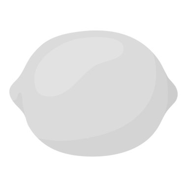 Limon simgesi monokrom. Singe meyve simgesi.