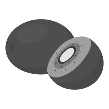 Kivi simge tek renkli. Meyve simge tek.