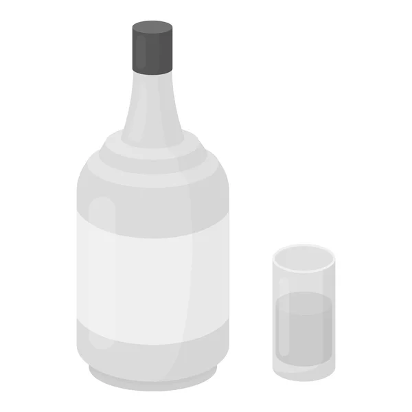 Gin-Symbol im monochromen Stil isoliert auf weißem Hintergrund. Alkohol Symbol Aktienvektor Illustration. — Stockvektor