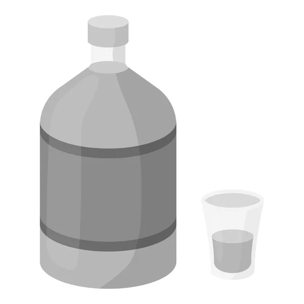 Icono de absenta en estilo monocromo aislado sobre fondo blanco. Alcohol símbolo stock vector ilustración . — Archivo Imágenes Vectoriales