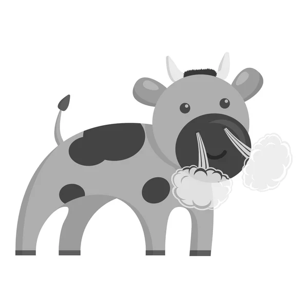 Toro icono monocromo. Ilustración para diseño web y móvil . — Vector de stock