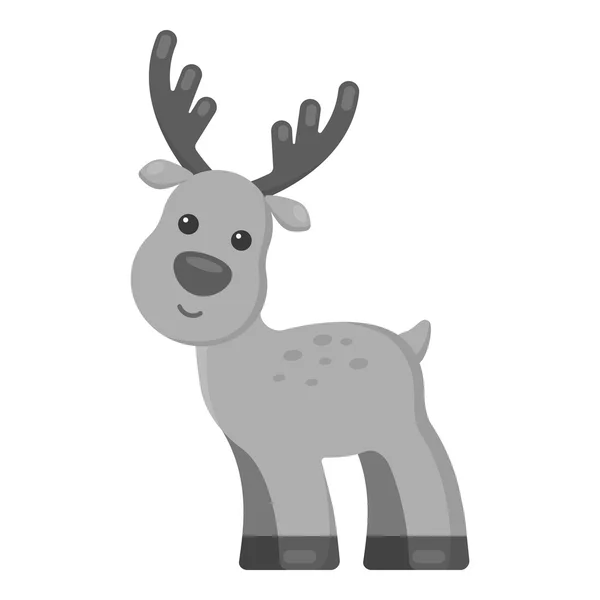 Deer monochrome icon. Illustration for web and mobile design. — Stock Vector