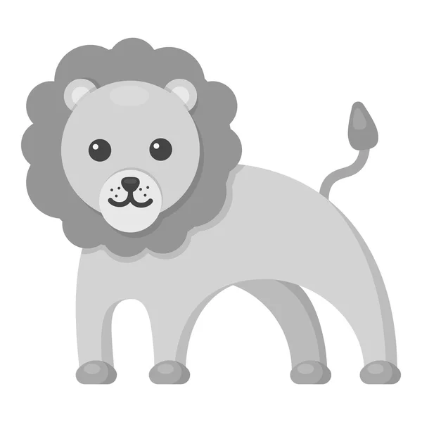 Лев монохромна ікона. Ілюстрація для веб та мобільного дизайну . — стоковий вектор