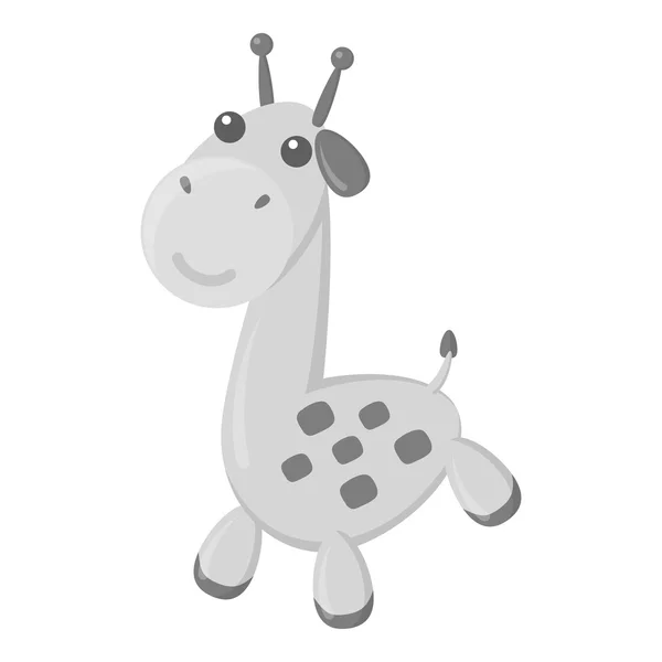 Icono de jirafa en estilo monocromo aislado sobre fondo blanco. Animal Un símbolo stock vector ilustración — Archivo Imágenes Vectoriales