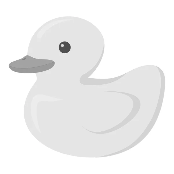 Icono de pato en estilo monocromo aislado sobre fondo blanco. Animal Un símbolo stock vector ilustración — Archivo Imágenes Vectoriales