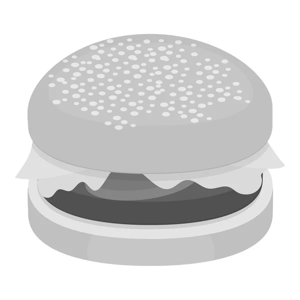 Εικονίδιο διανύσματος Burger σε μονόχρωμη τεχνοτροπία για το Web — Διανυσματικό Αρχείο