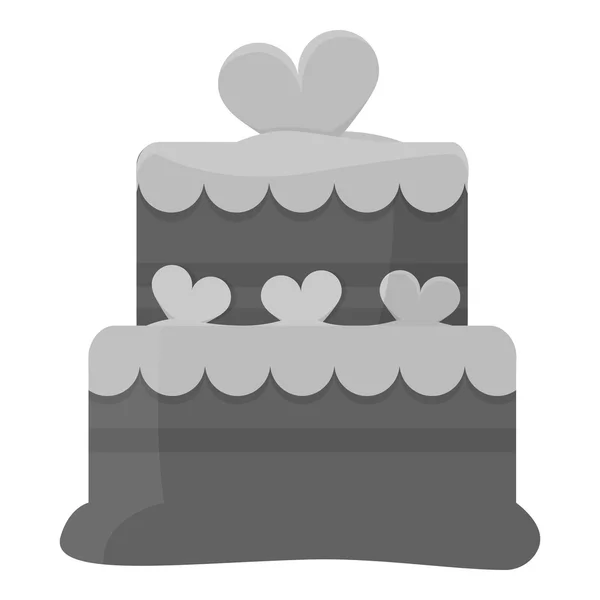 Icono de vector de pastel en estilo monocromo para web — Archivo Imágenes Vectoriales