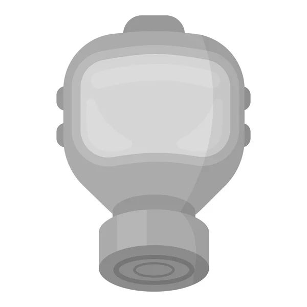 Icône masque à gaz feu monochrome. Icône d'équipement incendie silhouette unique du grand incendie Département monochrome . — Image vectorielle