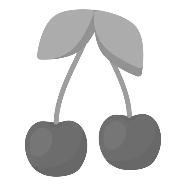 Icône cerise monochrome. Singe icône de fruit . — Image vectorielle