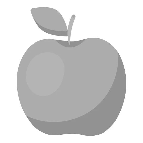 Icono de Apple monocromo. Icono de fruta Singe . — Vector de stock
