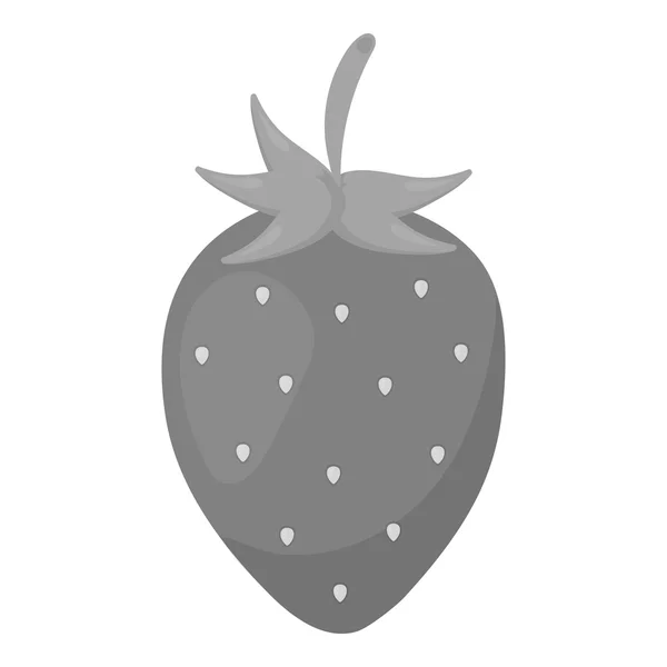 Icono de fresa monocromo. Icono de fruta Singe . — Archivo Imágenes Vectoriales