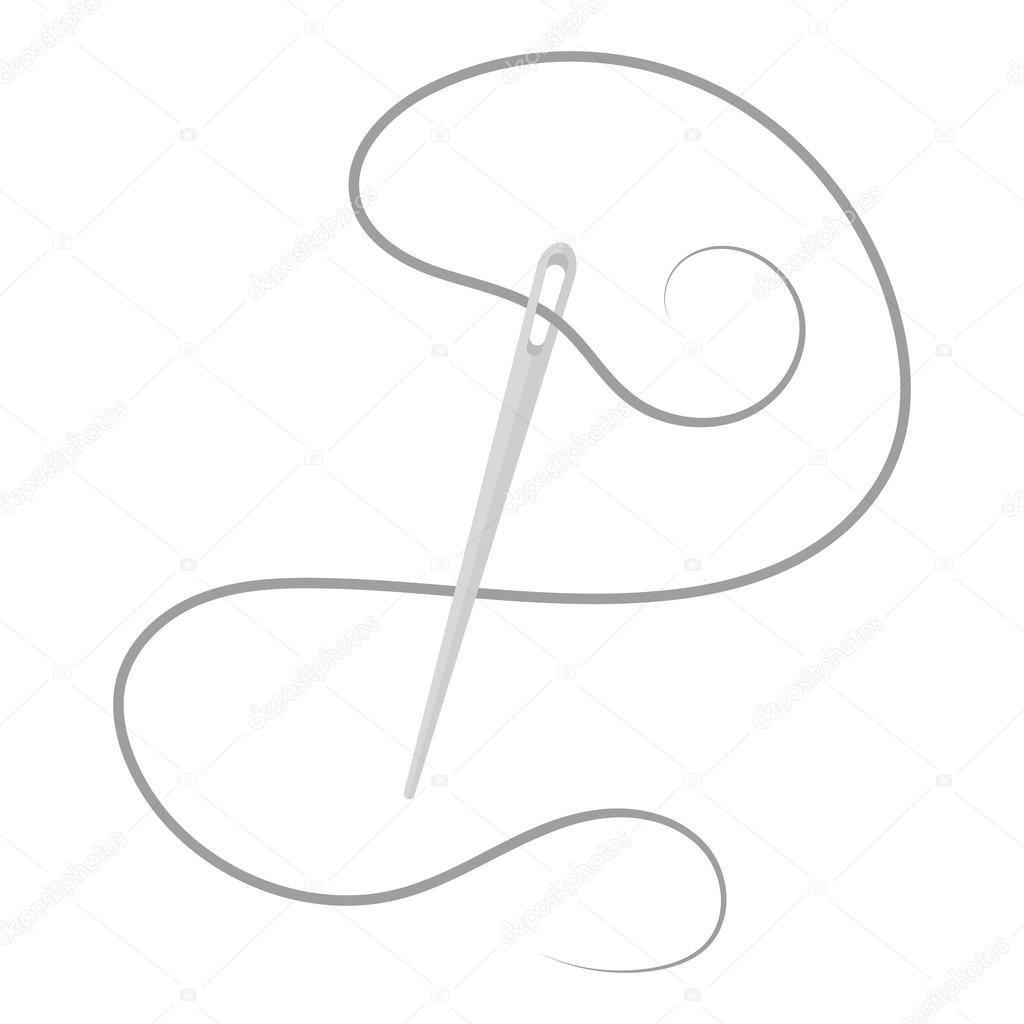 Needle icon of vector illustration for web and mobile design
