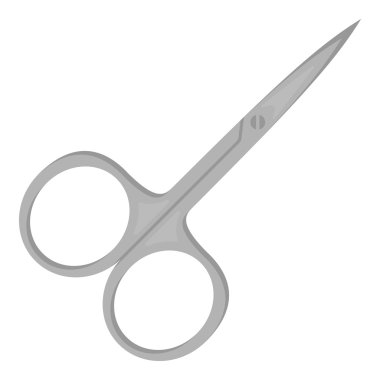 Tırnak makası simgesi beyaz arka plan üzerinde izole tek renkli tarzı. Sembol stok vektör çizim kadar yapmak.