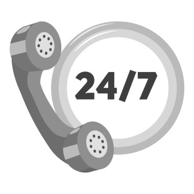 Saat simgesi, web ve mobil için vektör çizim