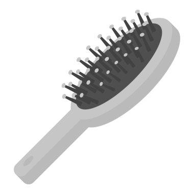 Beyaz arka plan üzerinde izole tek renkli stil saç fırçası simgesini. Sembol stok vektör çizim kadar yapmak.