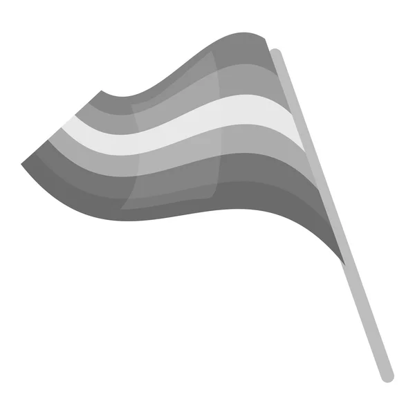 Banderas icono monocromo. Solo gay icono de la gran minoría, homosexual monocromo . — Archivo Imágenes Vectoriales