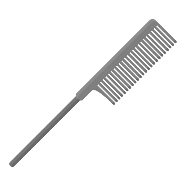 Peine de pelo icono en estilo monocromo aislado sobre fondo blanco. Peluquería símbolo stock vector ilustración . — Vector de stock