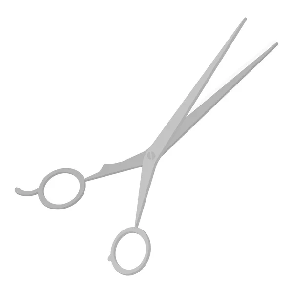 Haren-snijden schaar pictogram in zwart-wit stijl geïsoleerd op een witte achtergrond. Hairdressery symbool voorraad vectorillustratie. — Stockvector