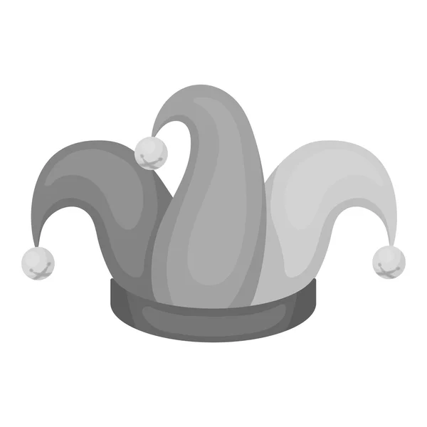Icône de casquette Jesters dans un style monochrome isolé sur fond blanc. Chapeaux symbole illustration vectorielle de stock . — Image vectorielle