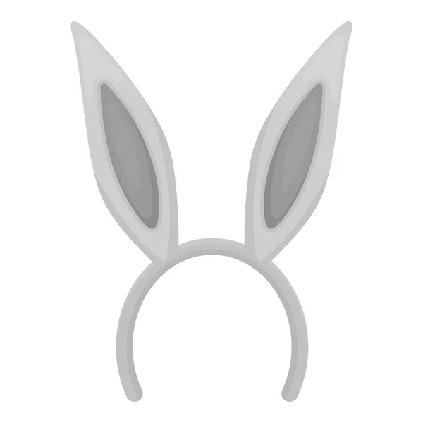 Icône bandeau lapin en style monochrome isolé sur fond blanc. Chapeaux symbole illustration vectorielle de stock . — Image vectorielle