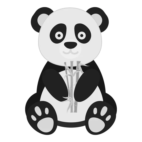 Panda ikona v monochromatickém stylu izolovaných na bílém pozadí. Japonsko symbol akcií vektorové ilustrace. — Stockový vektor