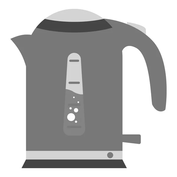 单色风格的电热水壶图标隔离在白色背景上。厨房符号库存矢量插图. — 图库矢量图片