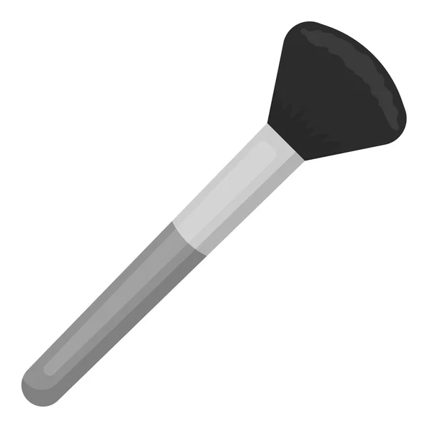 Icône brosse en poudre de style monochrome isolé sur fond blanc. Illustration vectorielle de stock de symbole de maquillage . — Image vectorielle