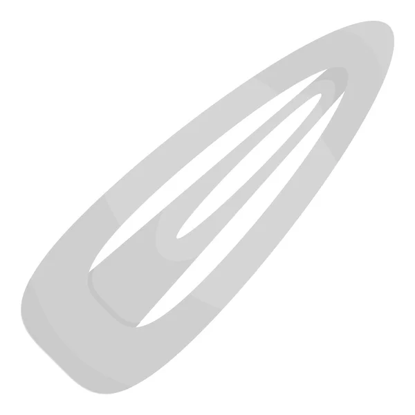 Icône épingle à cheveux dans un style monochrome isolé sur fond blanc. Illustration vectorielle de stock de symbole de maquillage . — Image vectorielle