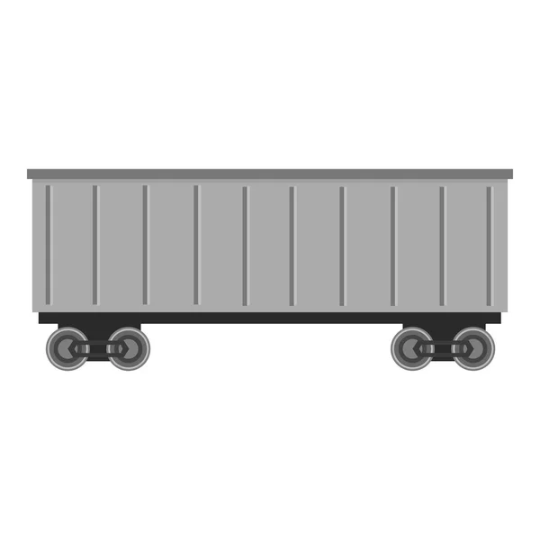 Eisenbahnwaggon-Symbol der Vektorillustration für Web und Mobile — Stockvektor