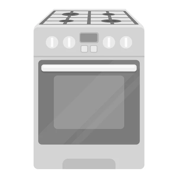 Cuisinière icône dans un style monochrome isolé sur fond blanc. Illustration vectorielle du symbole de l'appareil ménager . — Image vectorielle