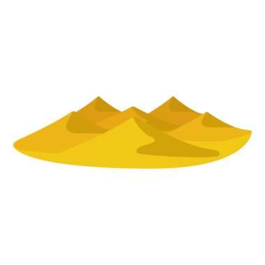 Dunes simgesi beyaz arka plan üzerinde izole karikatür tarzı. Arap Emirlikleri sembol stok vektör çizim.